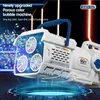 Sand Play Water Fun 60 Holes Electric Bubble Gun Automatic Rocket Bubble Machine Soap Bubble Maker Outdoor Wedding Party Toys for Kids L47