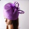 Ladies Elegant Feather Sinamay Hats Women Derby Hair Accessories Fancy Fascinators for Wedding Hats Bridal Hats and Races OF1524