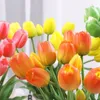 Kwiaty dekoracyjne 40 cm sztuczny bukiet Tulip Tulip Bukiet na dekorację domową Walentynkowe przyjęcie Bożego Narodzenia na zewnątrz rzemiosło na zewnątrz