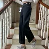 Women's Jeans N6269 Summer Straight High-waist Design Loose And Thin All-match Wide-leg Pants