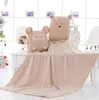Blankets 40X35cm Hamster Pillow Plush Cushion With Blanket Hands Warmer Relax Bear Back Air Conditioning 2 In 1