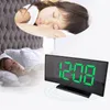 Horloge numérique de bureau LED Clock de table de table électronique ALARME POUR CHAMBRE COURT CURVE COURT LETTRE SMART AVEC FONCTION SNOOZE