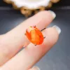 Vintage Natural Orange Fire Opal Ring October Birthstone Opal Ring 925 Silver Solitaire Ring For Women