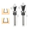 1/2pcs Dovetail Joint Router Bit With Bottom Bearing Carbide Cutters Woodworking Milling Cutter For Wood Bit Face Mill End Mill