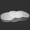 White Round Silicone Rubber Sheet Seal Gaskets Pad Thick 0.5/1/1.5/2/3/4/5/6/8mm Dia 5~150mm Non-toxic Anti Slip Shock-absorbing