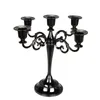 Candlers Metal Silver / Gold / Bronze / Black 5 Arms Pilier de chandelier Décoration de mariage Stand Home Decor Candelabra