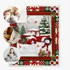 Blankets Red Truck Throw Blanket Christmas Tree Snowman Printed Fleece Soft Warm Microfiber Solid For Bed