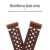 Handgjorda oljevax Retro Crazy Horse Leather Watchband 17mm 18mm 19mm 21mm Bortable Watch Strap Hand Stitching Leather Strap