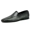 Chaussures décontractées sipriks hommes brillant authentique en cuir breveté des chaussures de mariage en cuir imprimé python imprimé python gris jaune slimon moccasin