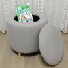 Coperture per sedie diametro 45-65 cm di stoccaggio rotondo ottomano sgabello coperchio poggiapiedi di apertura di poggiapiedi footres pouffe