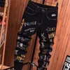 Jeans Men's 2023 Spring/summer New Trendy Brand Personalized Embroidered Printed Casual Pants Men's Pants