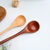 スプーン1PCSロングハンドルコーヒースプーンティースクープ日本語スタイルのデザート木製ミキシングのために