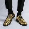 Scarpe eleganti tallone denso maschile color oro formale oro gold sneakers sport sneacker alla moda insolito cinese insolito