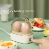 220V Electric Egg Panna 2 Egg Dual Slots Egg Cookers Portable Steamer Mini Breakfast Machine Automatic Power Off Cooking Tools