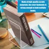 4/6pcs Clear Bookends Acrylic Book Ends For Shelves Heavy Duty Bookends Plastic Bookends For Home Office LibraryBook Stopper