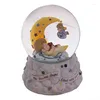 Decorative Figurines Supplier Lighted Snow Ball Resin Globes Baby Ornament For Gifts