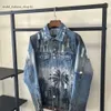 Amirir Schuh Jacke Designer Kleidung Denim Jacke Kokosnussbaum Rendering beschädigte Jeansjacke im Haushalt hochwertiger Denim Stoff 604 Amri Jeansjacke