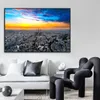 New York Cityscape Canvas Malowanie wschodu słońca w nowoczesnym mieście HD Potograficzne nadruk ścienny obraz dla biurowego wystroju domu plakat