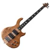 Kabels Professionele 6 String Electric Bass Guitar Neck Through Solid Okoume Wood Matte 43 Inch Bass Guitar Hickory Top Active Guitar