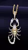 Animal Scorpion Hip Hop Pendant med 18k gult guldhalsband kubiska zirkon Men039s halsbandsmycken för gåva8577899