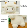 Animaux en peluche en peluche Fluffy Hair super doux Elephant Lamb Pluxies Pouilles en peluche Long Brun Brown Chick Baby Baby Doll Toys Kid L411