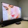 100 인치 16 : 9 8K HD 영화 UST ALR 전기 모터 플로어 상승 프로젝션 디스플레이 화면 초고록 던지기 레이저 TV 프로젝터