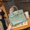 Designer Leather Bk Bags Handmade Crocodile Highgloss Plane 25 Bags 2024 Fashion Light Luxury Large Capacity Handbag