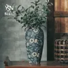 Vaser Jingdezhen Vintage Ceramic Vase Decoration Heminredning Minimalistiskt stort vardagsrum Blomma Arrangemang Hushåll