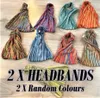 Gheri Cotton Elastic Hippie Boheemian Bandana Hoofdband Rekbare haartasband