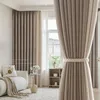 Morandi Solid Color Drapes Simple Home Living Room Sunscreen Curtains Large Area Bedroom Blackout Curtain Hotel Thickened Drape