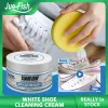 Chaussures blanches nettoyant la crème avec des chaussures de chaussures éponge à éponge éclaircissant les chaussures de toile de sport enlever les taches de laveur de lavage libre de saleté