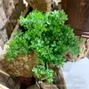 Decorative Flowers Artificial Poplar Leaf Plant Fake Allocation Bush Plants Home Table Potted Green Wall Accessories