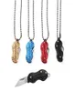 Colliers pendentifs de couteau pliant en acier inoxydable