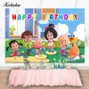 Kabodou CleoとCuquin Backdrop for Girls Happy Birthday Photography Background Rainbow Photo Studioカスタム装飾バナー小道具