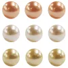 100 ensembles Colorful Pearl Rivets Studs 8 mm ~ 16 mm Round Rivet pour DIY Cuir Craft Sac Chaussures Chaussade Clothes Décoration de mariage