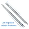 Metal 17mm Wide Mini Drawer Slides Ball Bearing Two Way Slide Track Rail 1 Pair Drawer Runners Furniture Hardware Fittings