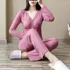 Conjunto de enfermagem de maternidade de outono e inverno 2pcs/conjunto gestante Modal Modal Modal Afrie pijama para mulheres grávidas