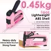 SHALL Staple Gun Heavy Duty 6 in 1 Manual Brad Nail Gun with 4000 Count Staples & Staple remover for Upholstery Material