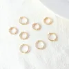 10 Pieces 14K Copper Clad Gold Lace Straight Hole Set Beads, Circle Ring Beads, Handmade DIY Jewelry Accessories Spacer Beads