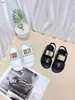 Classics baby Sandals Kids shoes Cost Price Size 26-35 Including cardboard box Rectangular metal plaque decoration child Slippers 24April