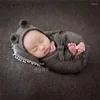 Couvertures née Pographie enveloppe d'étirement accessoires pour bébé po shot hat wrap wrap oreiller sets fotografia accessoires fotoshooting