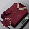 2024 New Cotton Long sleeved Men's Polo Shirt High Quality Solid Color Spring and Autumn Embroidery Casual Men's T-shirt 4XL