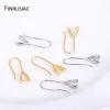 14k Gold Plated Brass Hypoallergenic Earring Hooks For DIY Earring Making Crafts, Ear Wire Hook Accessories Wholesale