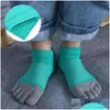 Mens Socks Spring Summer Sports Anti Friction Comfortable Sha Five Finger No Show Ankle Drop Delivery Apparel Underwear Ot9Xk