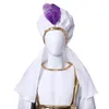 Filmes de anime Aladdin Magic Lamp Prince Cosplay Costume White Cloak Uniforme Adulto Crianças Mulher Mulher Halloween Carnival Suit