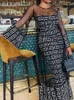 Casual Printed 2 Piece Set Women Spring Summer Mesh Outfit See Through Flare Sleeve Dress Strapless BodyCon Suit 240408