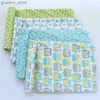 Blankets Swaddling 4pcspack 100 Cotton Flannel Diapers Supersoft Receiving Baby Blanket Newborn Wrap 76x76cm Baby Bedsheet Print Blanket Swaddle Y240411U7VDY24