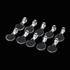 200PCS 16*8mm Acrylic Clear Jewelry Bails DIY Crafting Charm Hooks for Cabochons