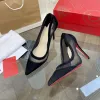 Classic Womens Luxury Designer Sandales High Heels Slippers Sandales Sexy High Talons 6-8-10-12 CM POMMES FEMANS