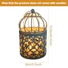 Bandlers 1pc Metal blanc Tube technique suspendue Lanternes Birdcage Non pour le mariage de la fête de Noël de la fête de Noël décoration